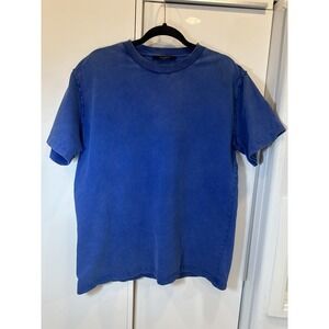 LOUIS VUITTON Inside Out Cotton Men's Blue T-shirt Made in Italy Sz Large